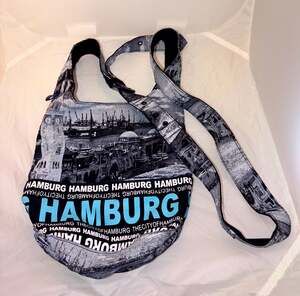 Robin Ruth Hamburg City Souvenir Canvas Sling Hobo Bag